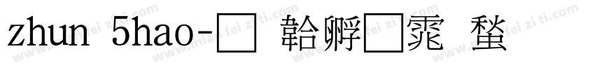 zhun 5hao字体转换